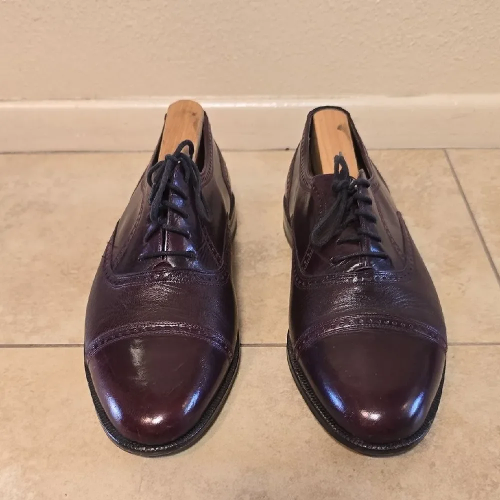 Mezlan Men's Oxford Shoes in Rich Burgundy